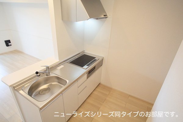 拡大写真:グランフェリーチェ 2階203のコンパクトなキッチンで掃除もラクラク