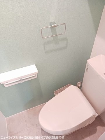 拡大写真:セネシオ 2階203の落ち着いた色調のトイレです