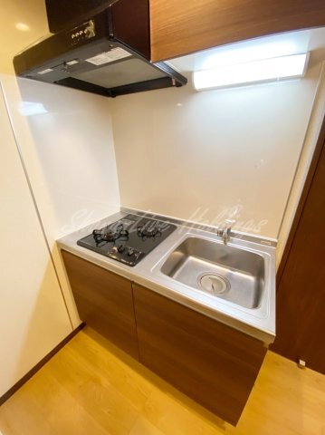 拡大写真:プロシード追浜 2階202の収納豊富なキッチン♪