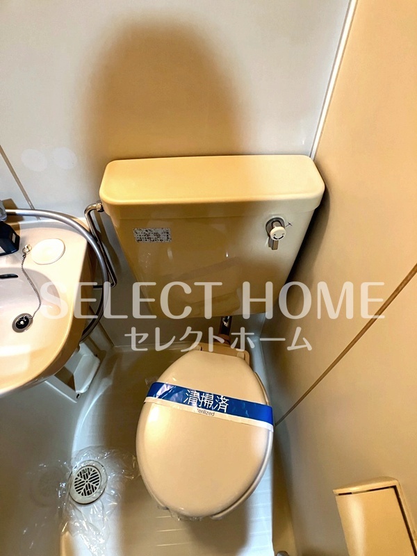 拡大写真:ジュネス三ヶ根 2階210の落ち着いた色調のトイレです