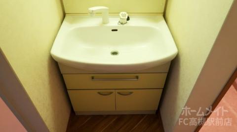 拡大写真:プランソレイユ 2階203の洗面設備
