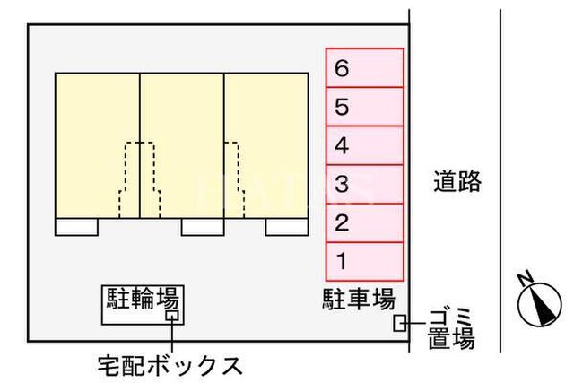 拡大写真：セネシオ 1階101の駐車場