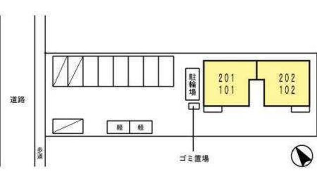 拡大写真：倉敷市連島町連島 1階102の外観写真（昼）