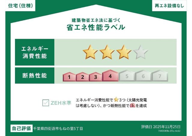拡大写真:フィオリーナ・モネ 3階301の省エネ性能ラベル