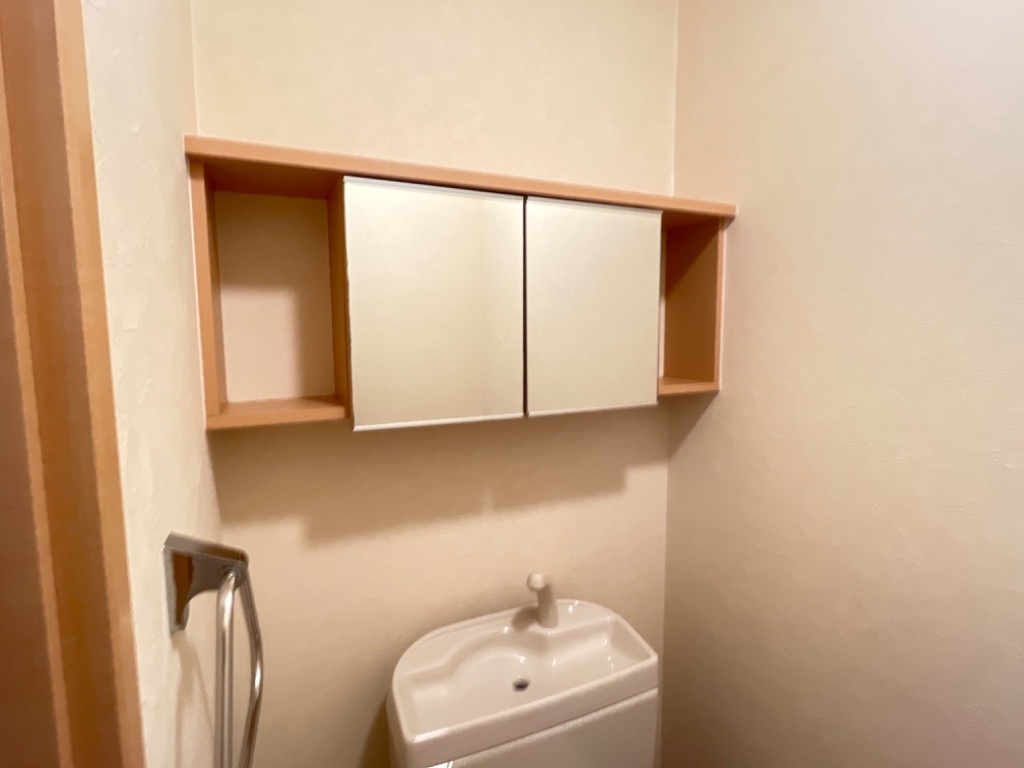 拡大写真:メイプル館 1階108のトイレ収納