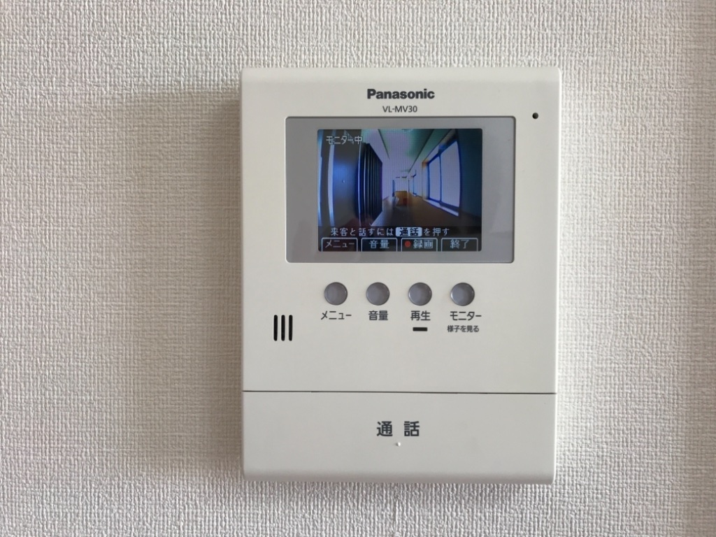 拡大写真:サンハウスアスト 2階202のカメラ付インターホン
