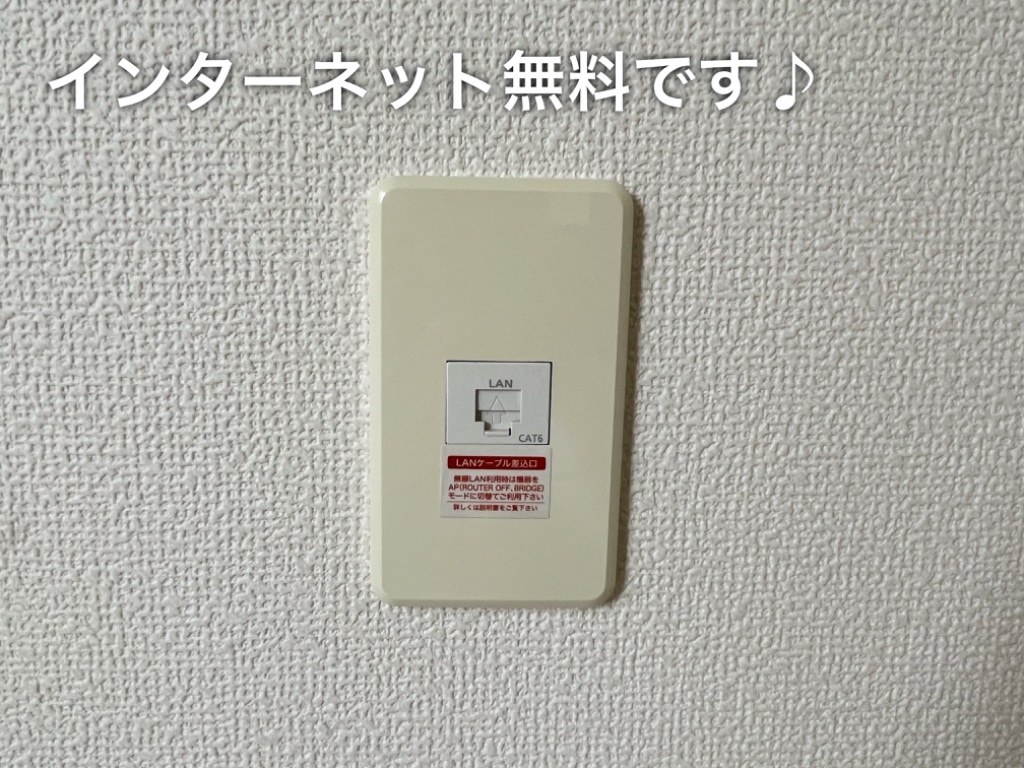 拡大写真:フォレスト・ヒルズ 2階203のWi-Fi接続時ルーター必要