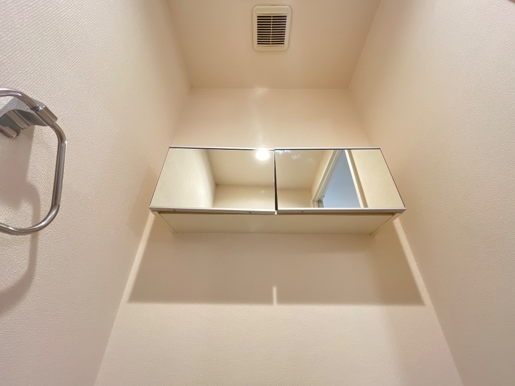 拡大写真：メアリースペース参番館 1階108のトイレ内収納