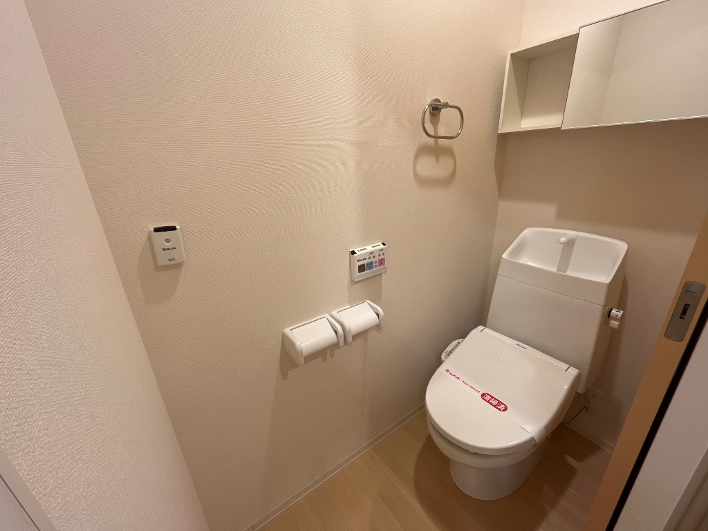 拡大写真:plum house 2階203のシャワー付トイレ