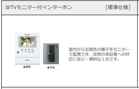 拡大写真:吉川市吉川美南アパート新築工事(仮 1階102のカメラ付インターホン(イメージ)