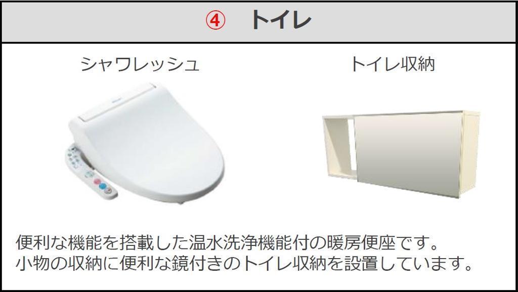 拡大写真:鎌ケ谷市くぬぎ山新築アパート(仮称) 2階202のトイレ(イメージ)