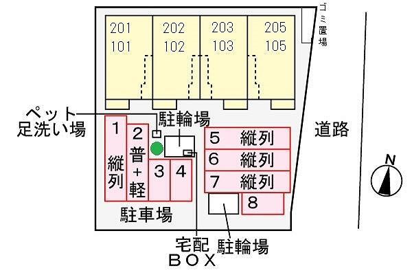 拡大写真：ファスファラス 2階203の眺望(イメージ)