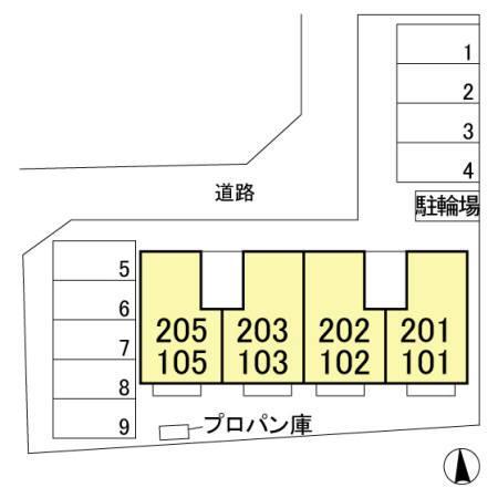 拡大写真:プレミストⅢ 3階301の配置図(イメージ)