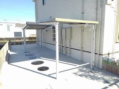 拡大写真：ベルシア 2階201の駐輪場
