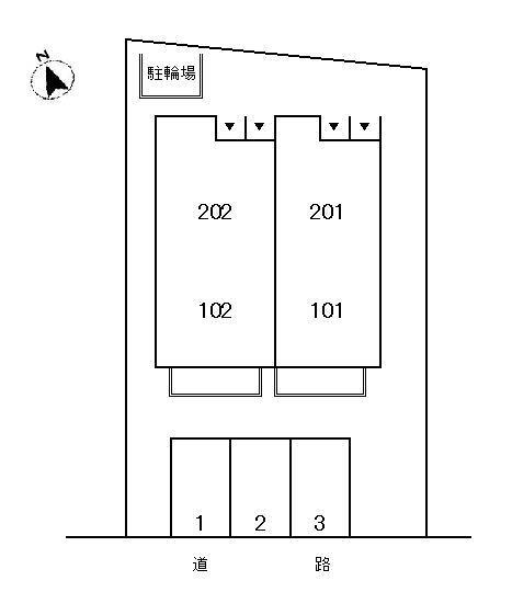 拡大写真:ツインベル 1階101の配置図
