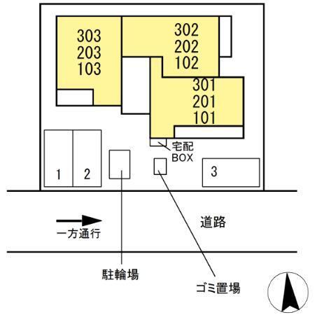 拡大写真:annamarie F(アンナマリーエフ) 2階203の配置図