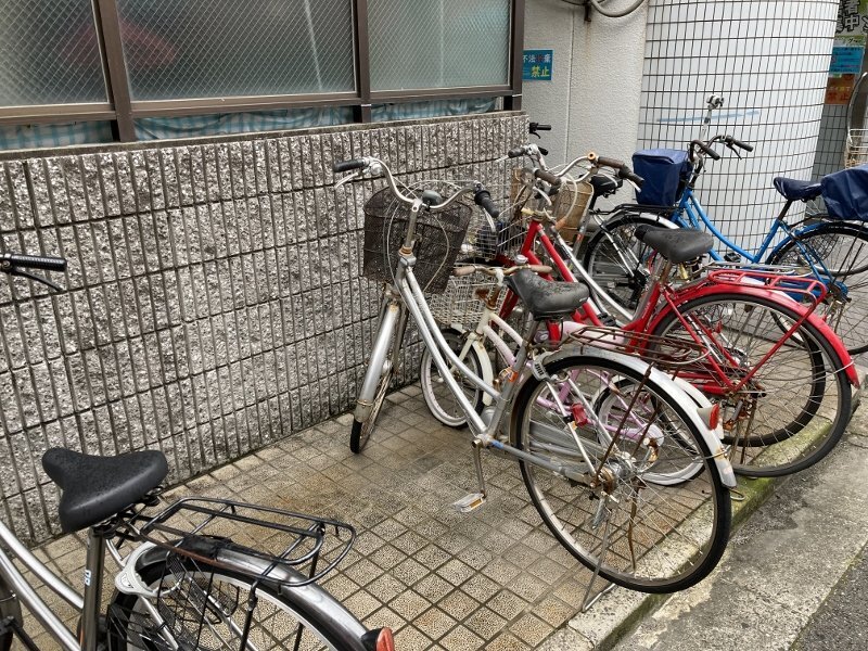 拡大写真：光ハイツ 4階3Aの駐輪場