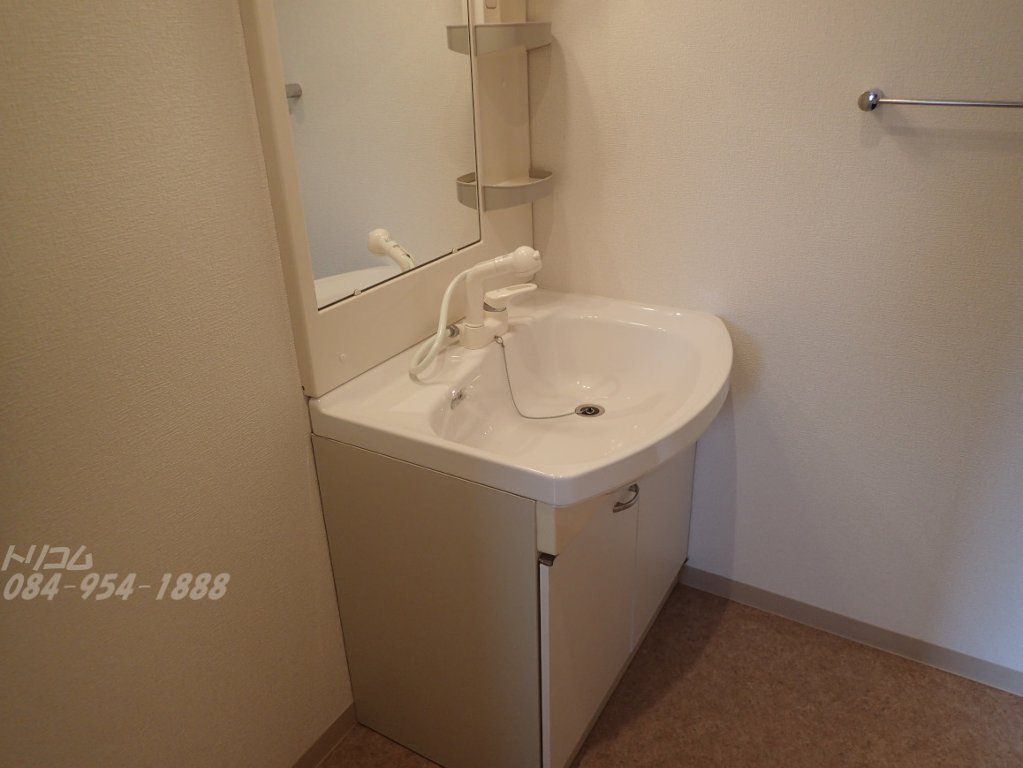 拡大写真:フォブール十三軒屋 1階102の洗髪洗面化粧台