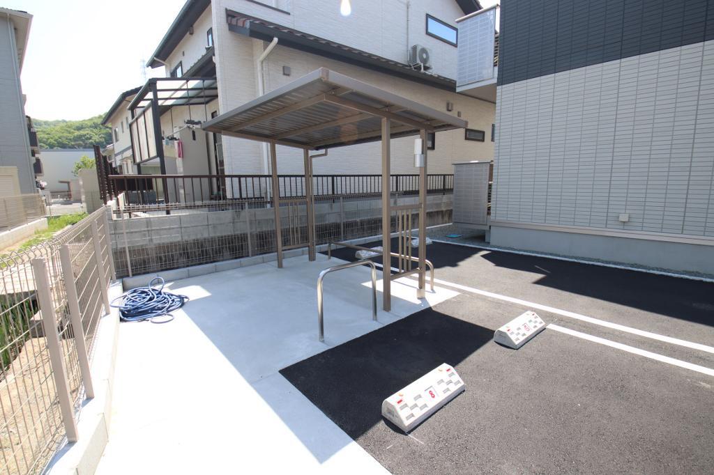 拡大写真:D-ROOM川北 1階101の駐輪場