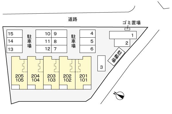 拡大写真:井原市西江原町 1階101の共有部分(イメージ)