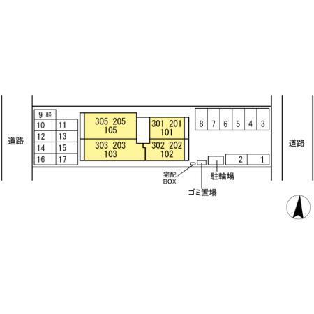拡大写真:福山市東深津町2丁目 3階301の共有部分