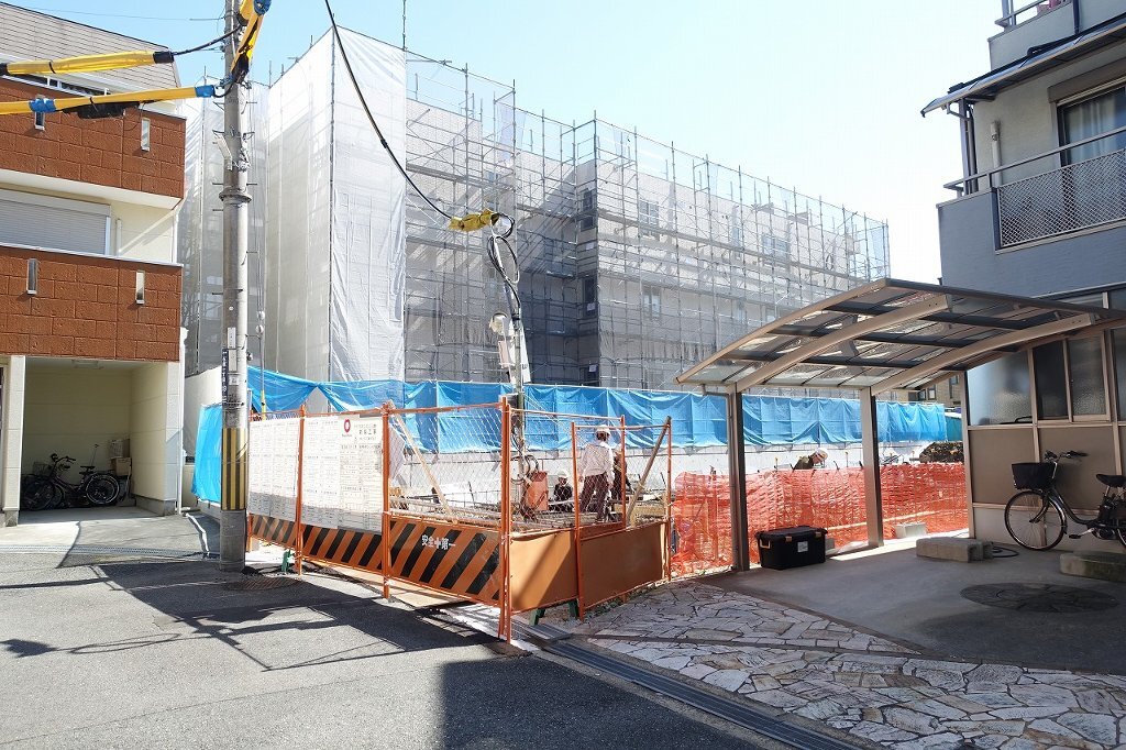 拡大写真:池田市石橋1丁目 1階103の建築中
