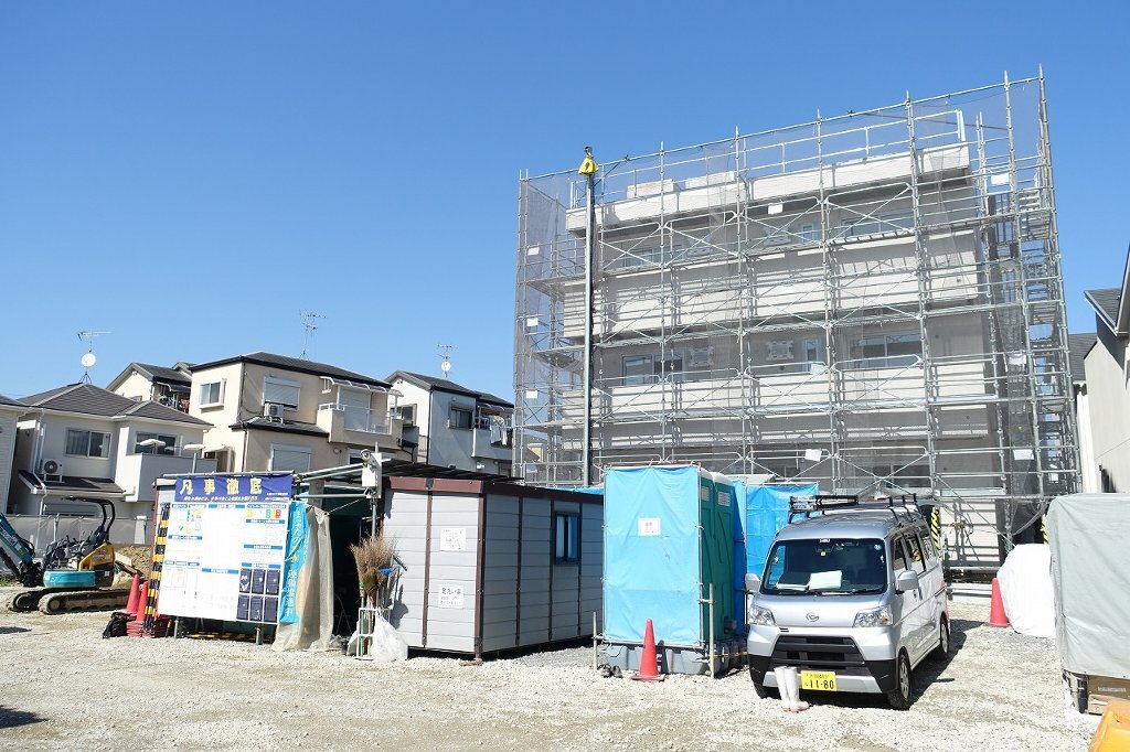 拡大写真:池田市石橋1丁目 1階103の建築中