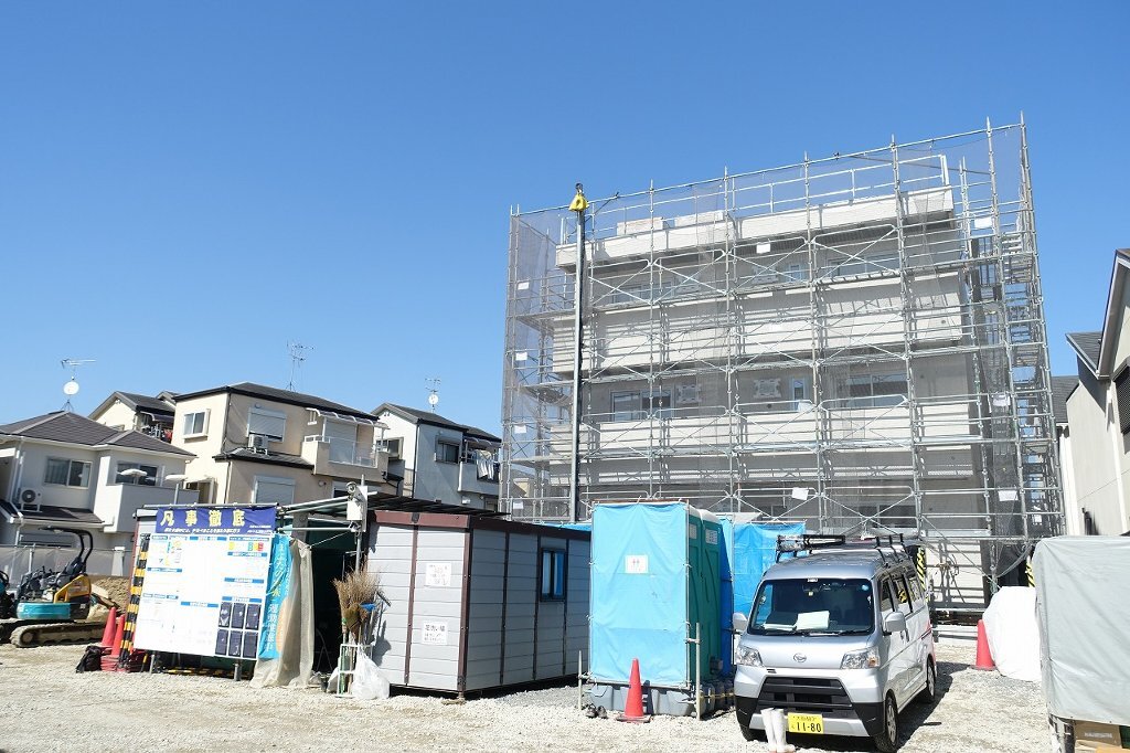 拡大写真:池田市石橋1丁目 1階103の建築中