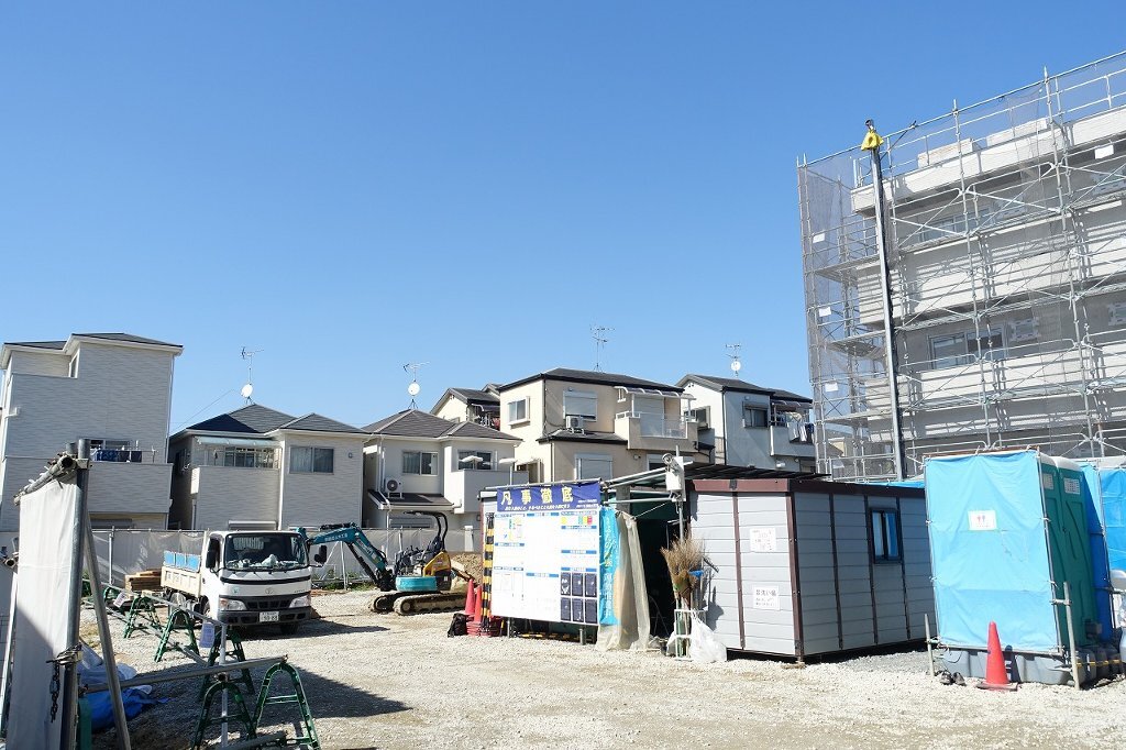 拡大写真:池田市石橋1丁目 1階103の建築中