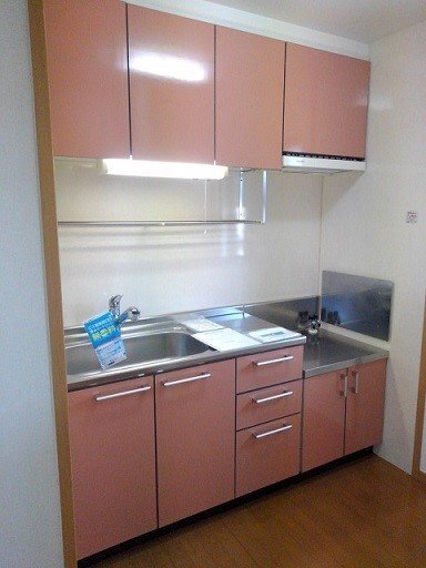 拡大写真：PineTreeA 2階202のキッチン