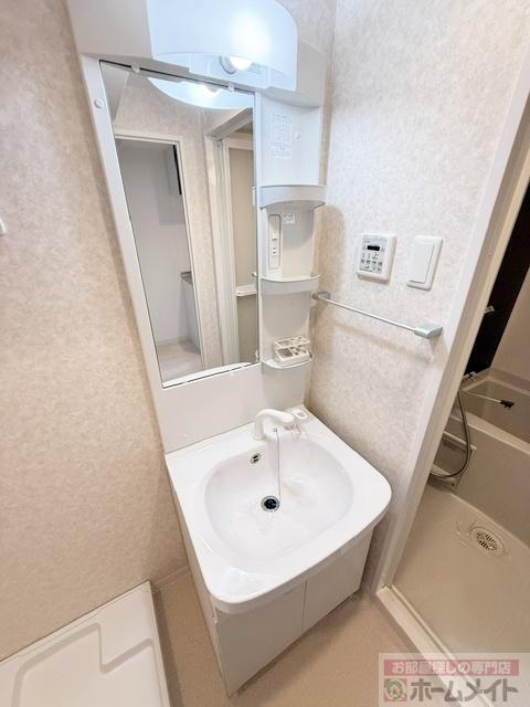 拡大写真:Luxe難波南 2階202の洗髪洗面化粧台